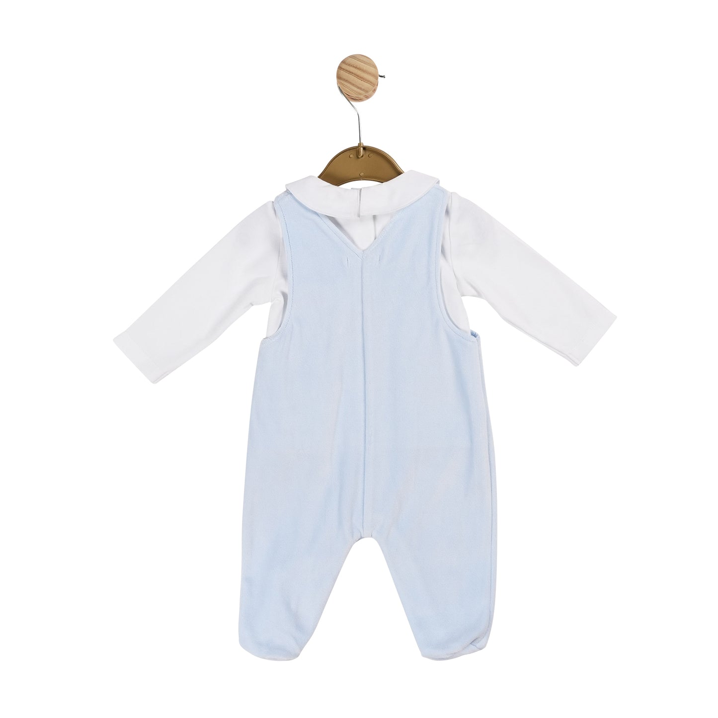 Blue Jersey Jacquard Top & Dungaree