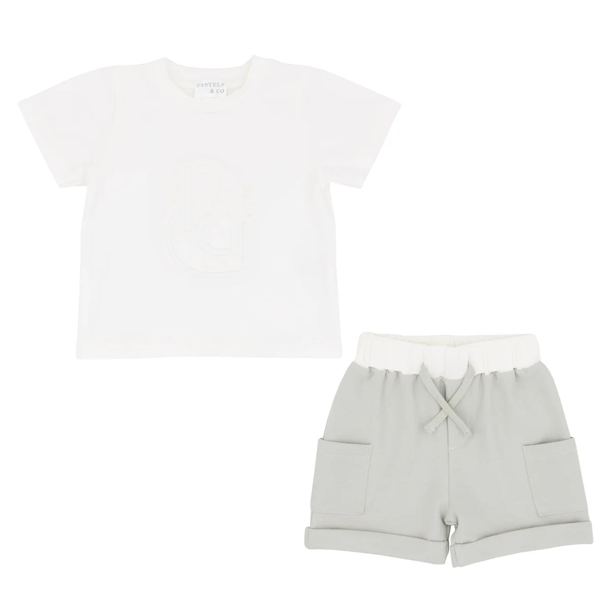 Heston Sage & White Short Set