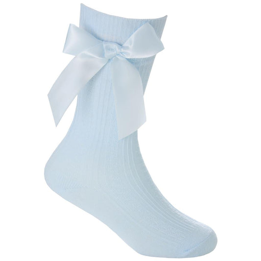 Cable Knee High Ribbon Socks