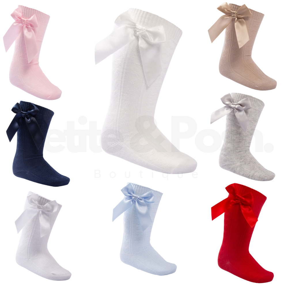 Knee High Bow Socks