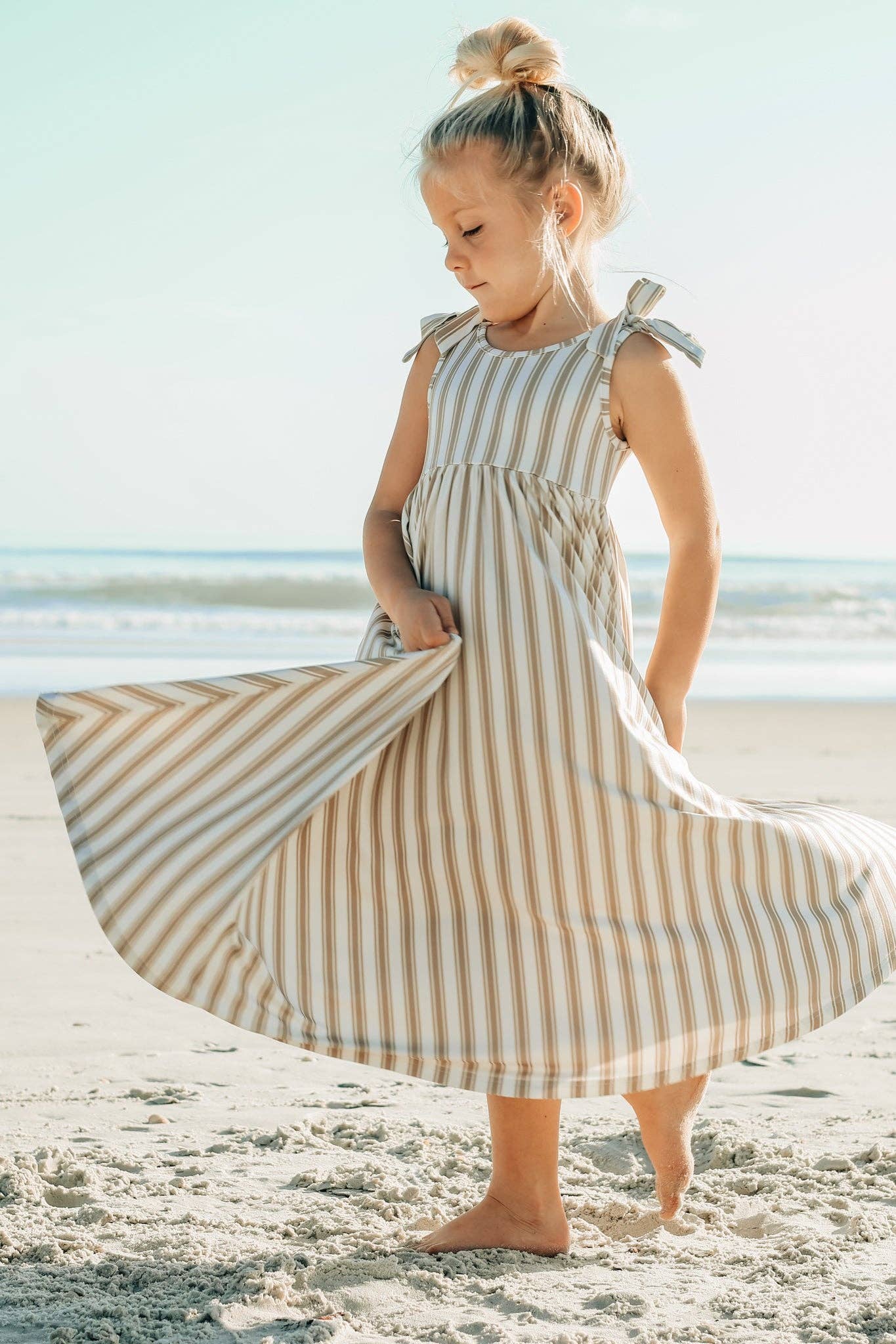 Liza Maxi Ash Stripe Dress