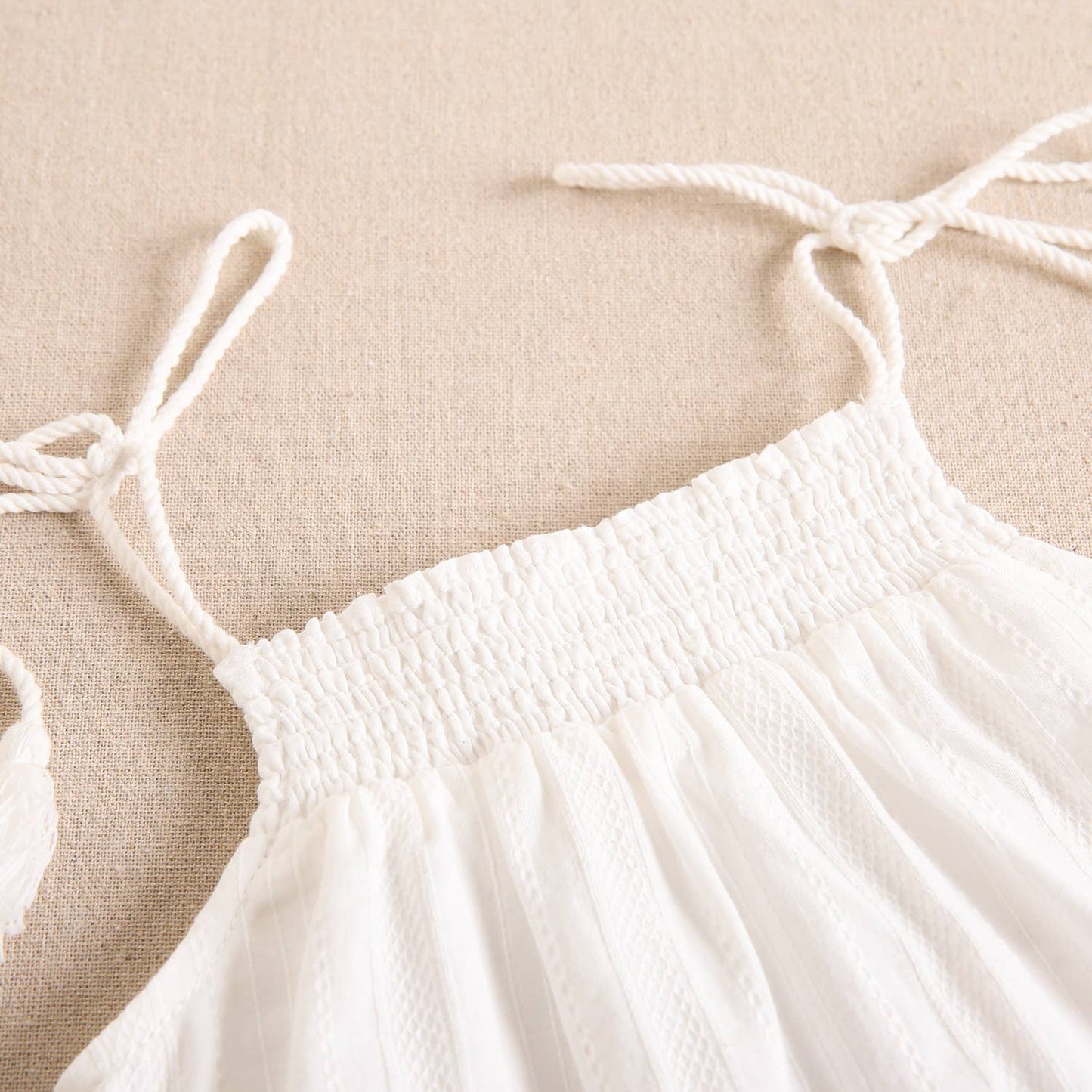 Tassel White Dress