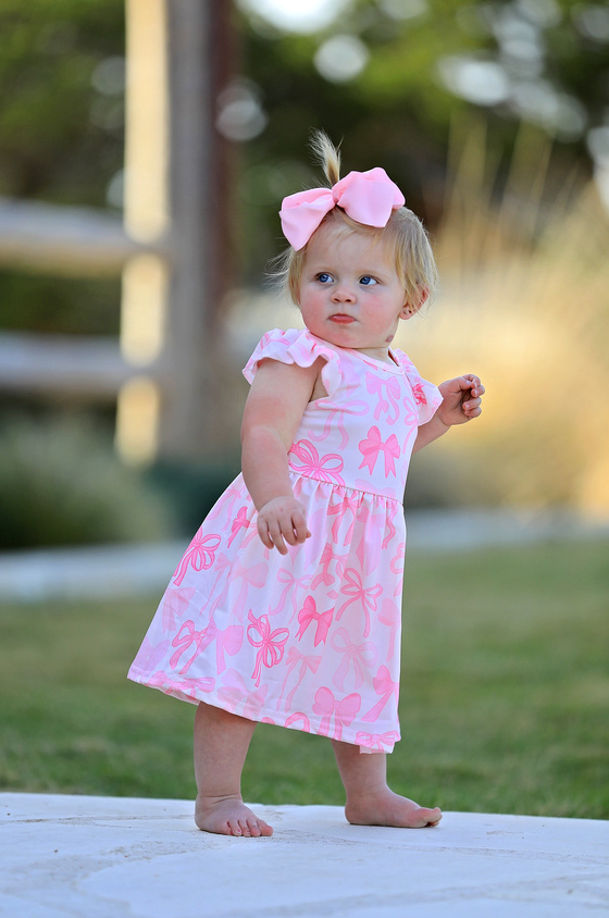 Bow Print Dress