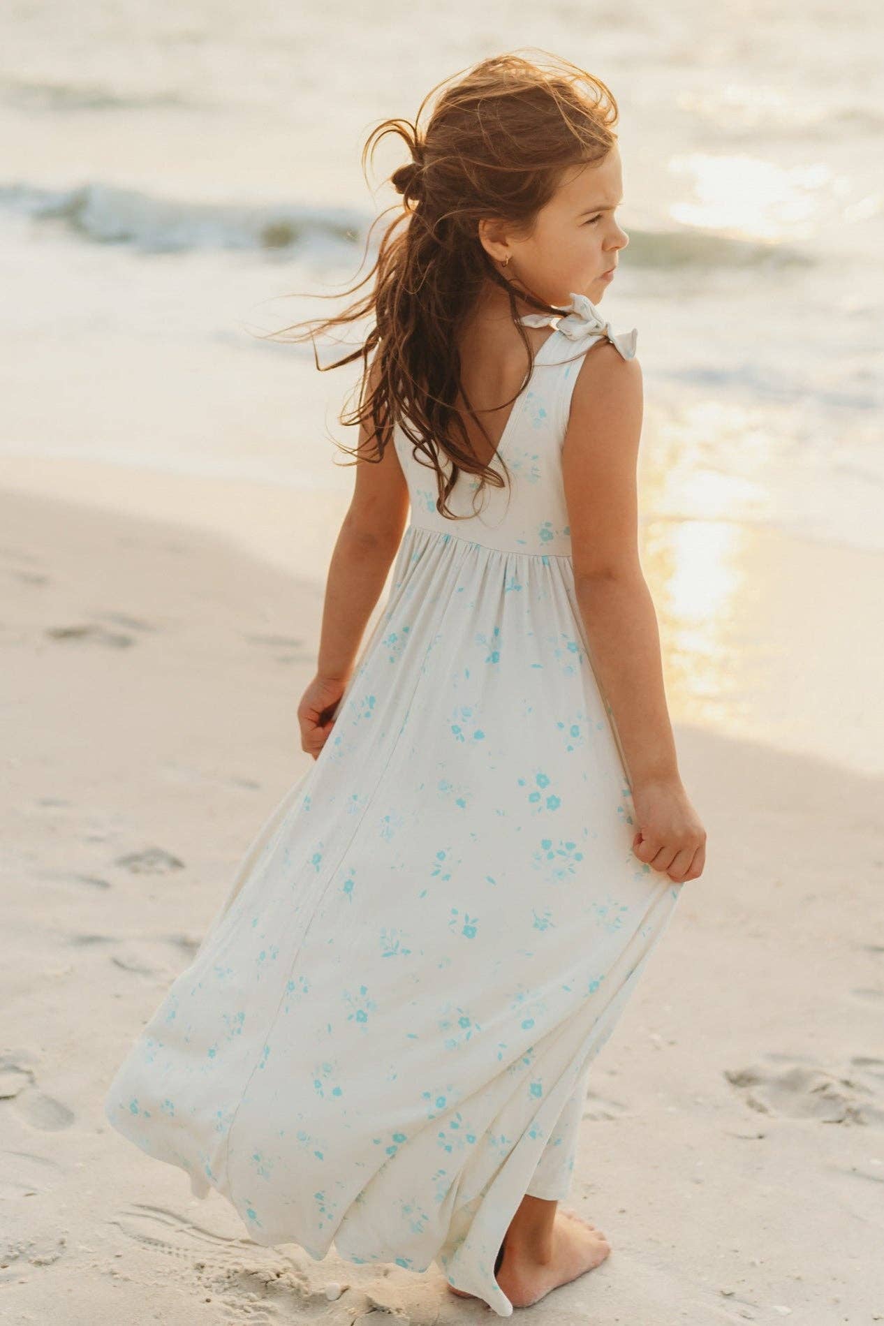 Blue Floral Liza Maxi Dress