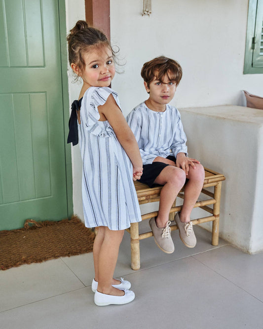 Two-Tone Striped Dress