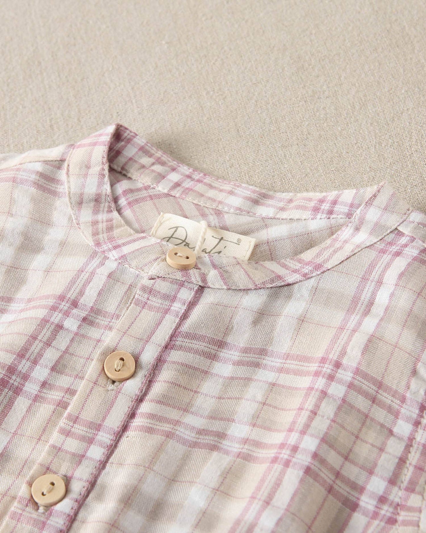 Checkered Shirt & White Short Set