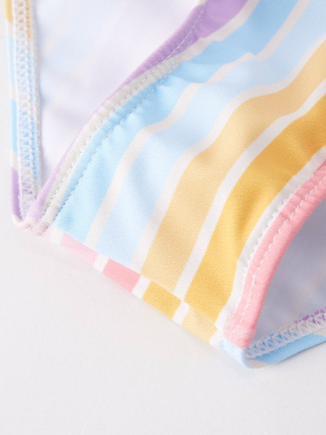 Colorful Stripe Floral Boutique Swimsuit