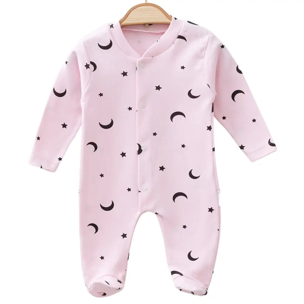 Pink Moon & Star Organic Cotton Sleepsuit