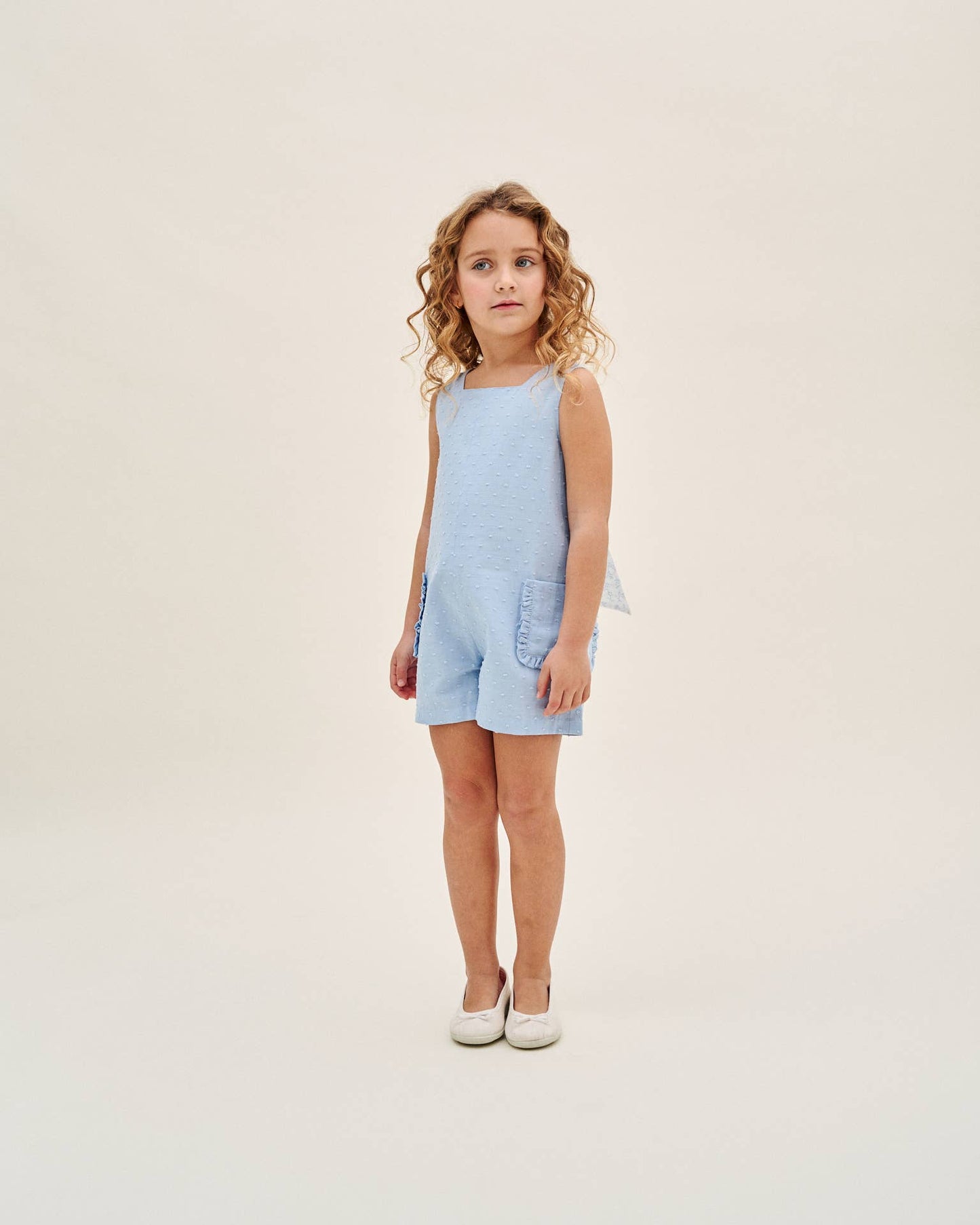 Blue Playsuit With Maxi Bow