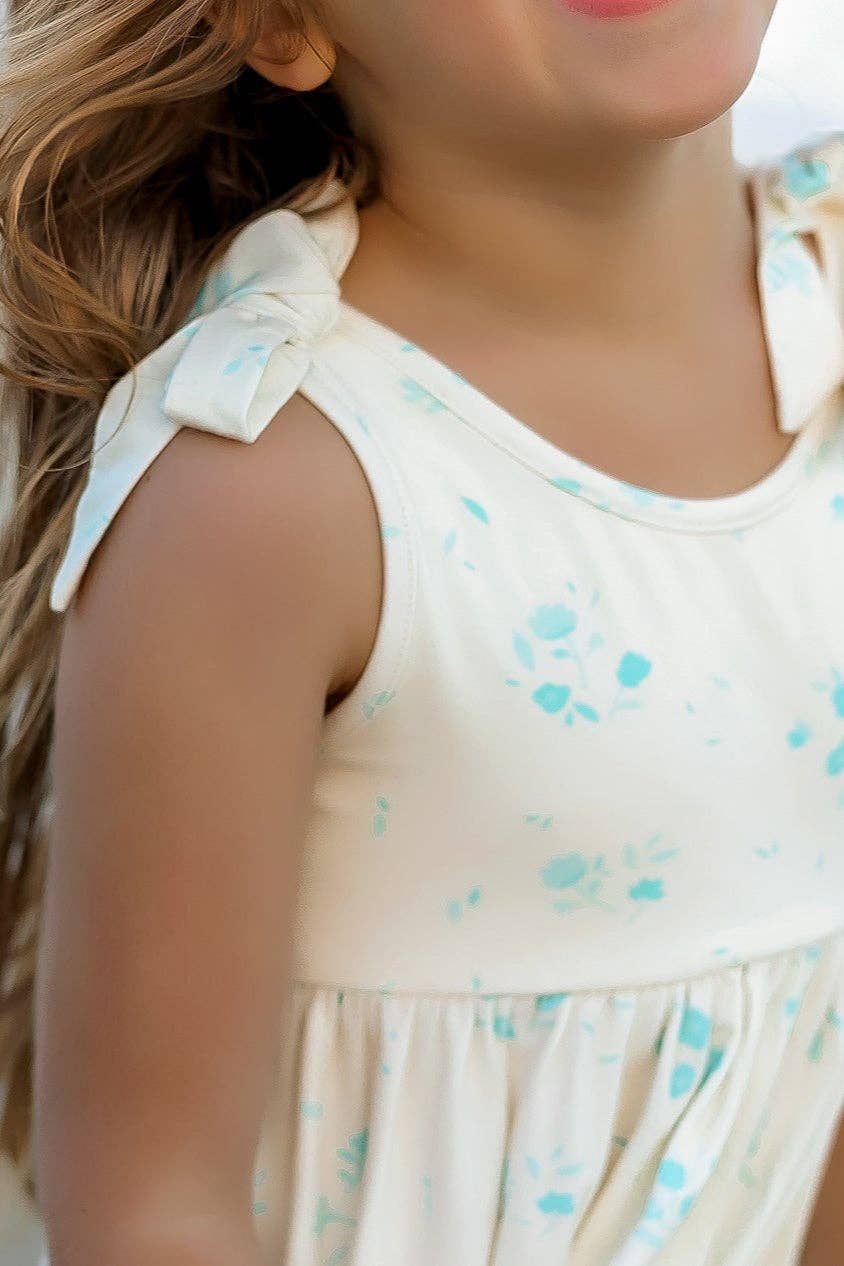 Blue Floral Liza Maxi Dress