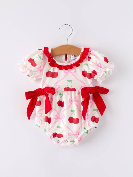Cherry Bow Romper