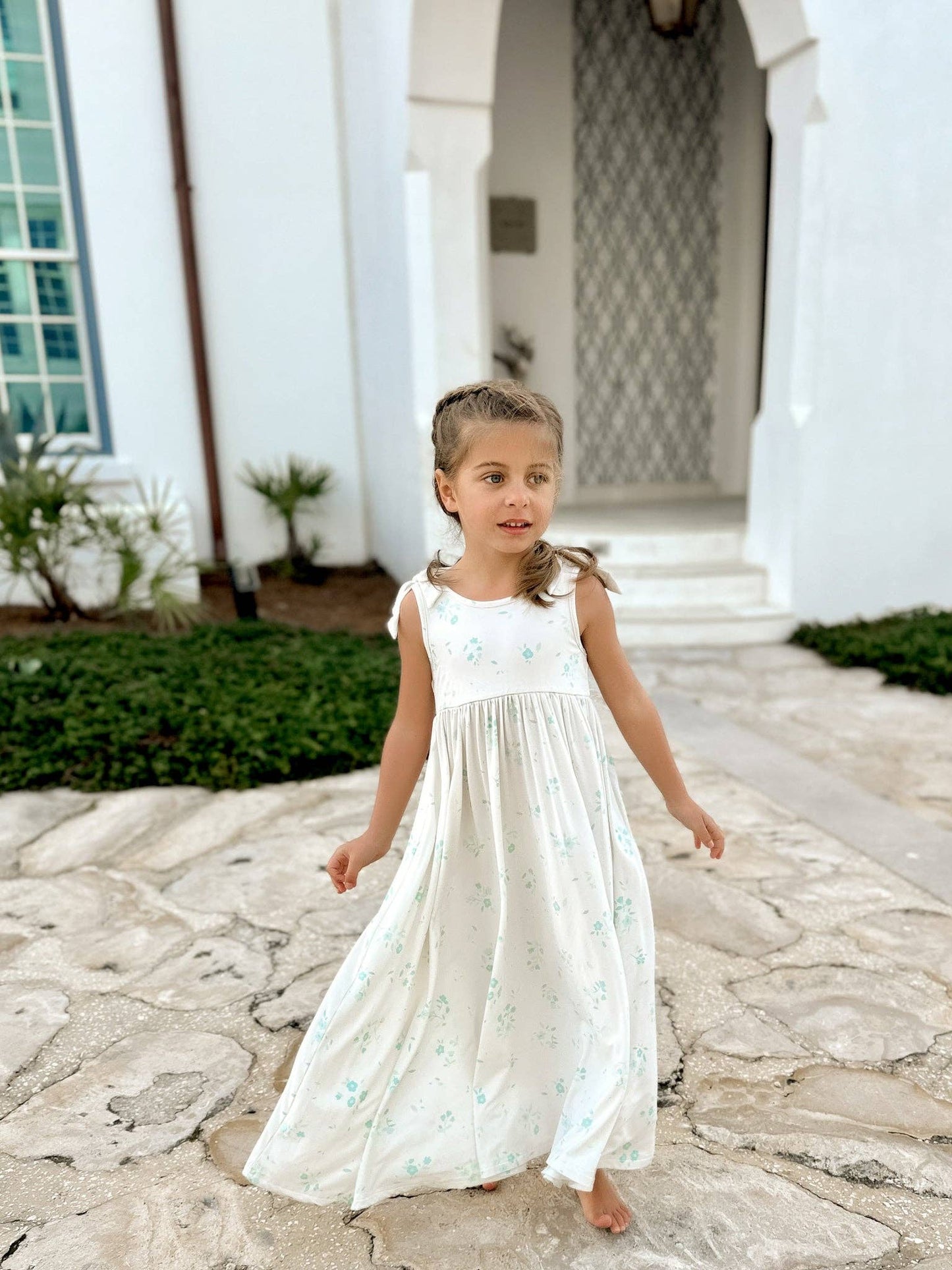 Blue Floral Liza Maxi Dress