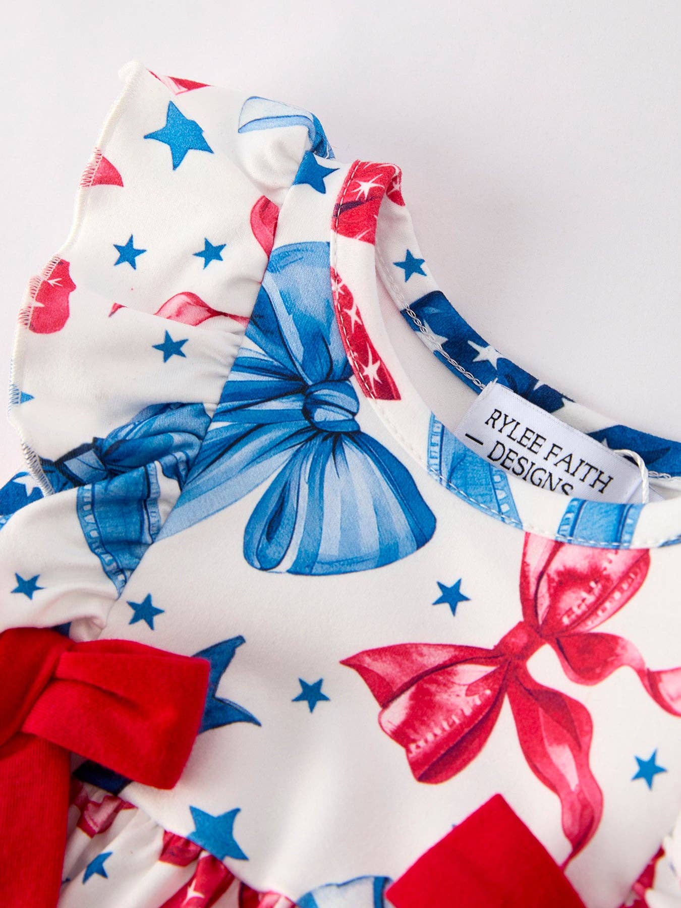 Bow-Accent Girls Play Romper