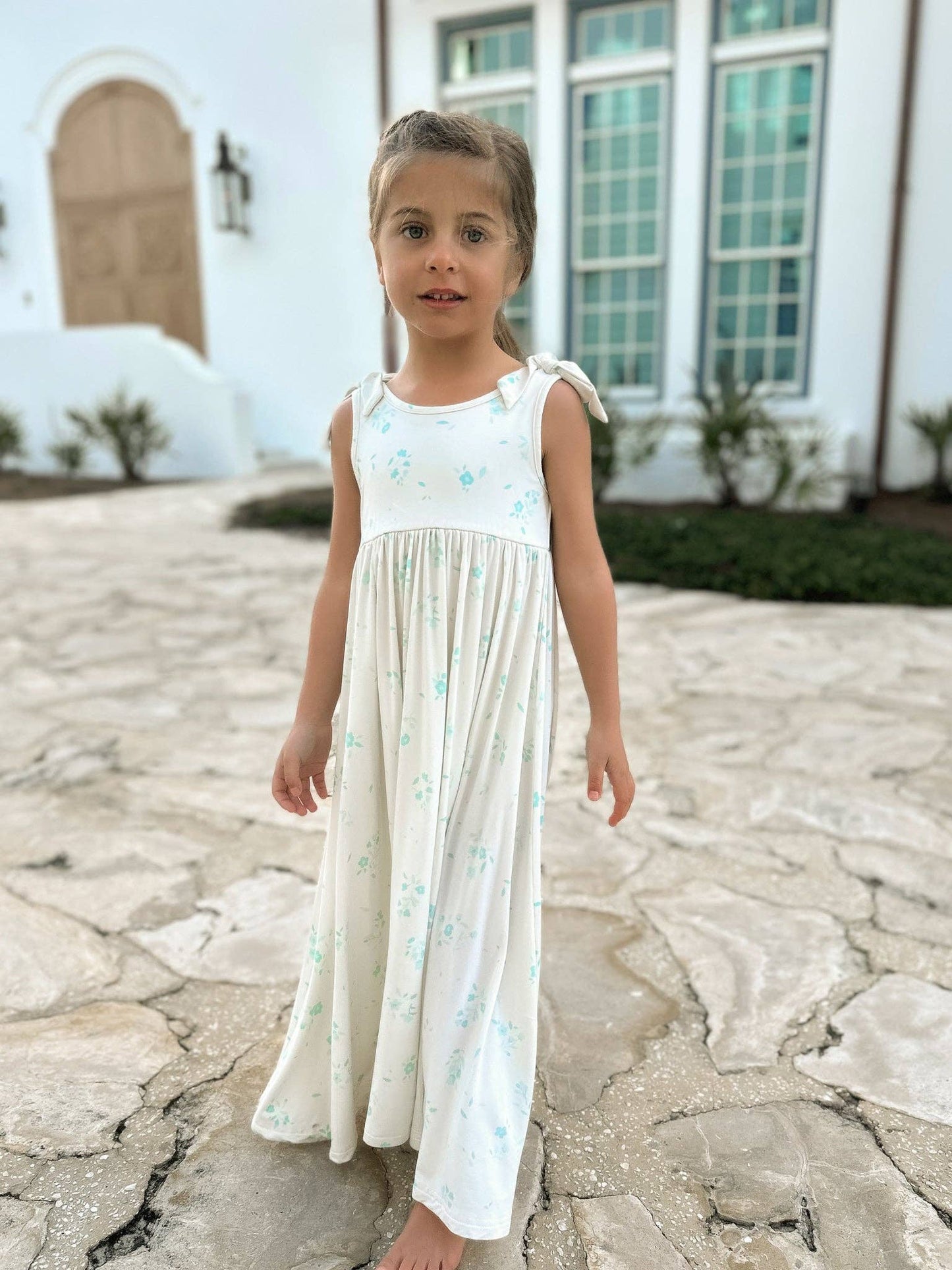 Blue Floral Liza Maxi Dress